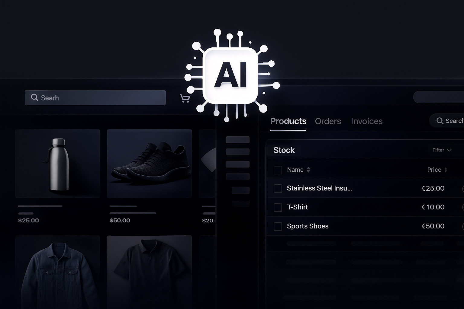 AI funkciju skata ilustrācija