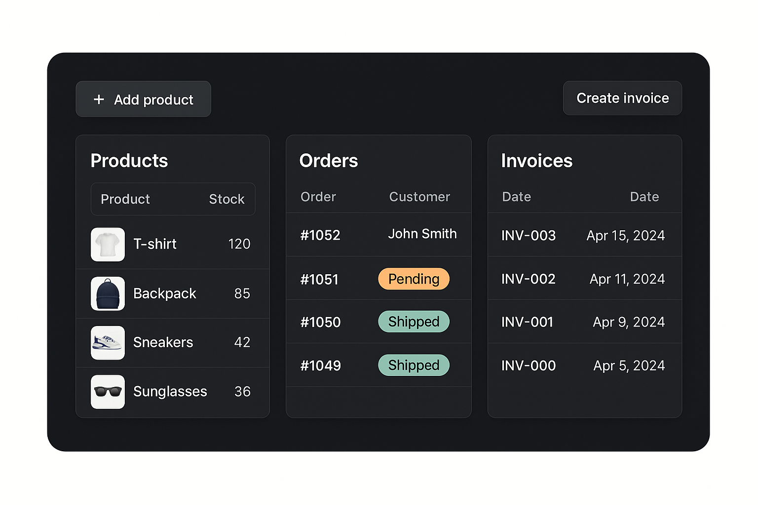 Produktu kataloga un groza skata ilustrācija