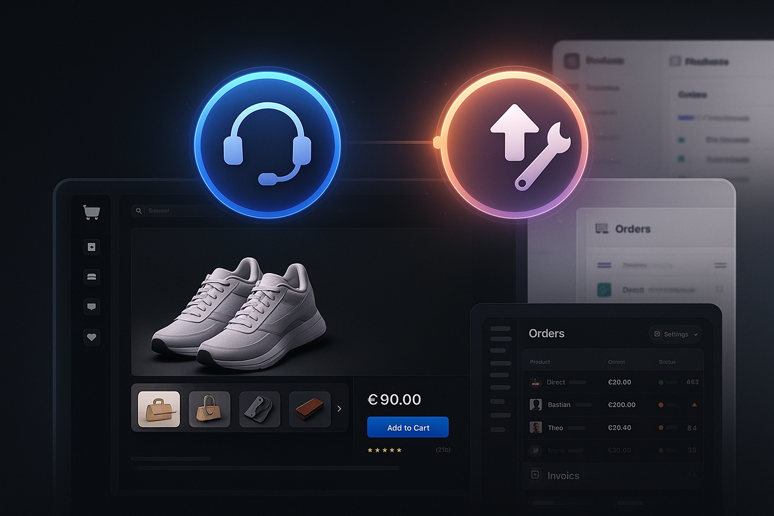 Atbalsta centra ilustrācija